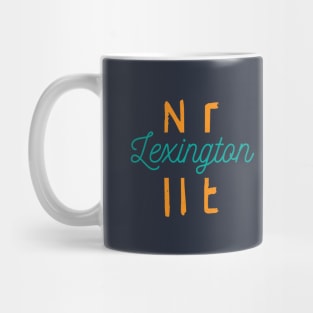 Lexington Nebraska City Typography Mug